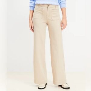 LOFT Wide Leg Pants in Beige